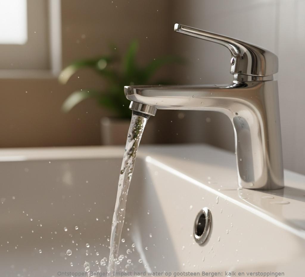 Impact hard water op gootsteen Bergen: kalk en verstoppingen