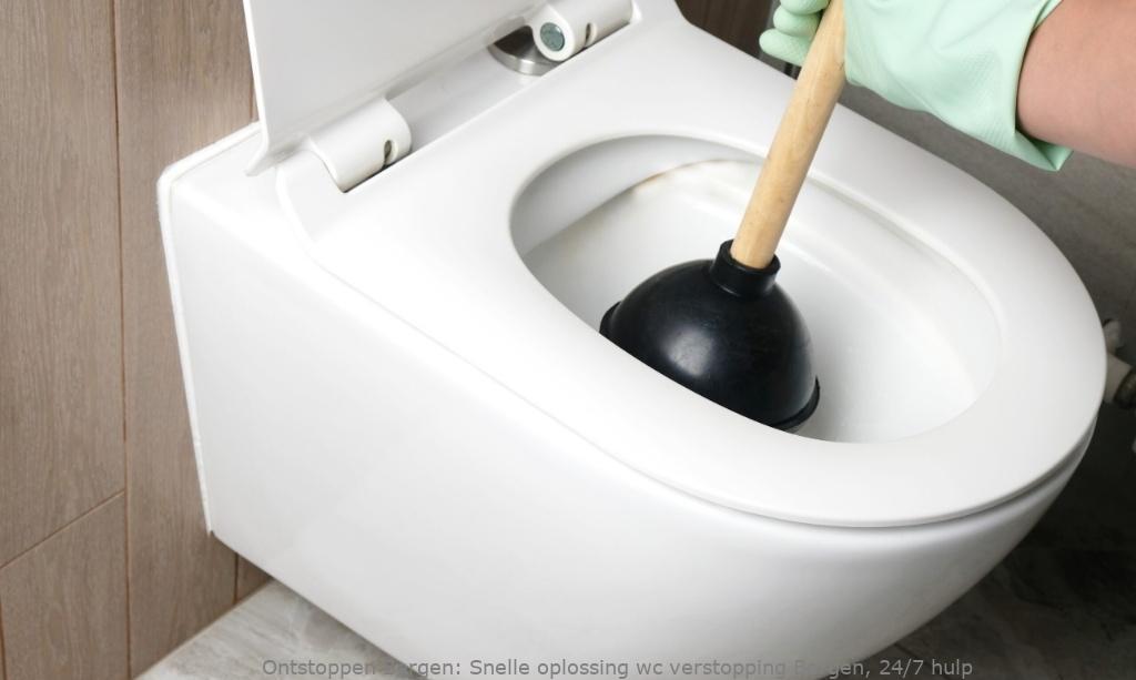 Snelle oplossing wc verstopping Bergen, 24/7 hulp